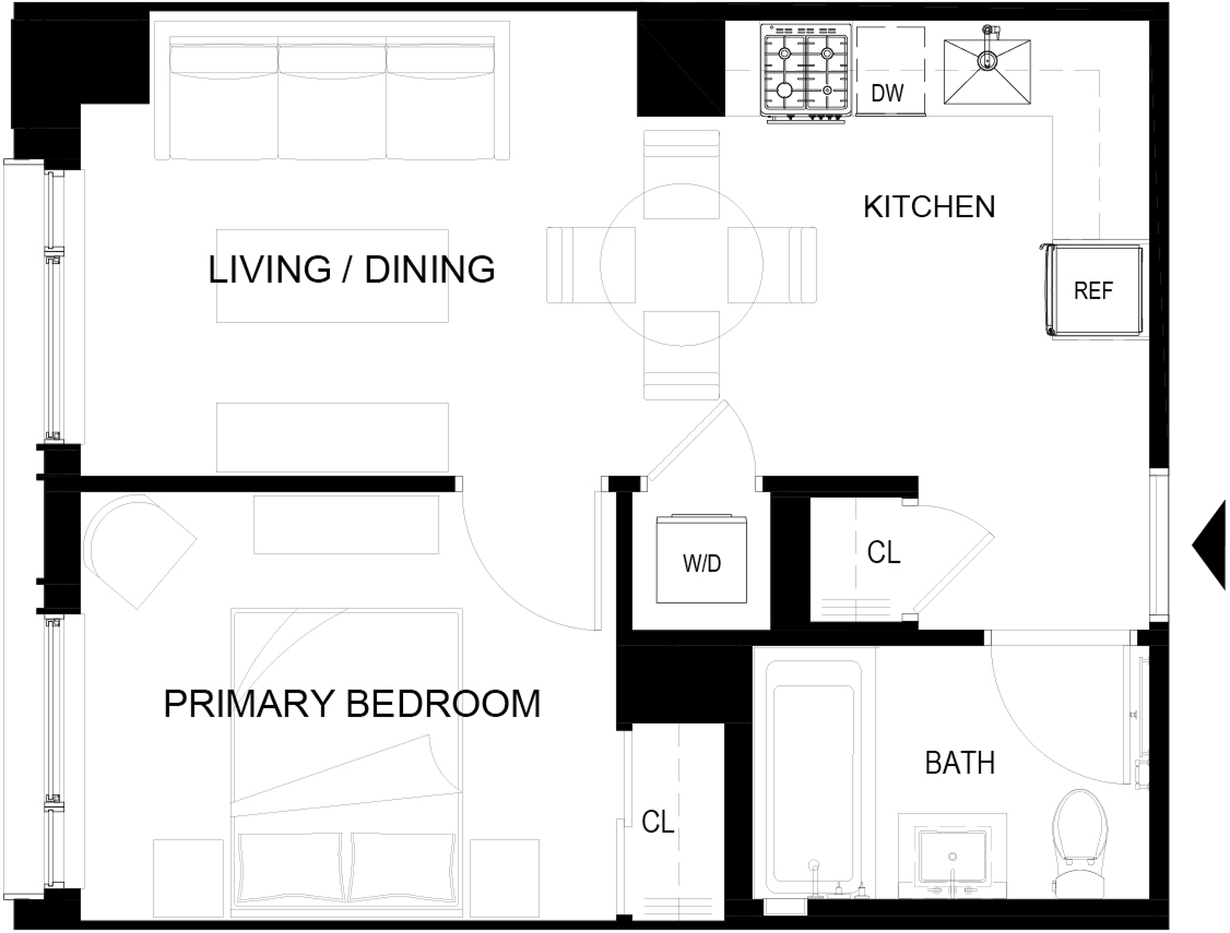 Floor plan layout diagram for 318-418
